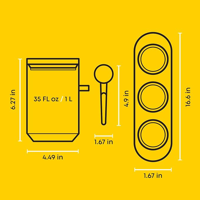 JoyJolt Holden 32oz Stackable Glass Storage Containers - Image 2