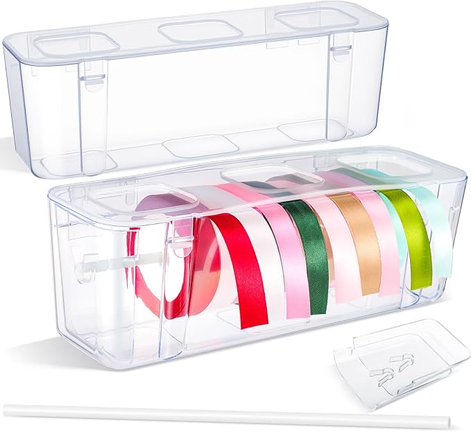 Saypacck Ribbon Organizer Storage Clear Plastic Ribbon Holder by Saypacck