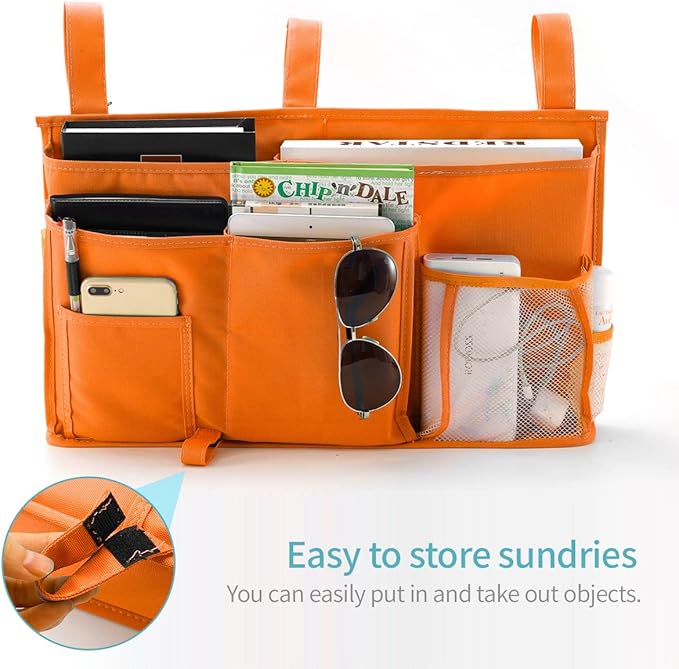 Bseash Bunk Bed Organizer, Bedside Caddy Hanging Bed Organizer Storage Bag 8 - Image 4