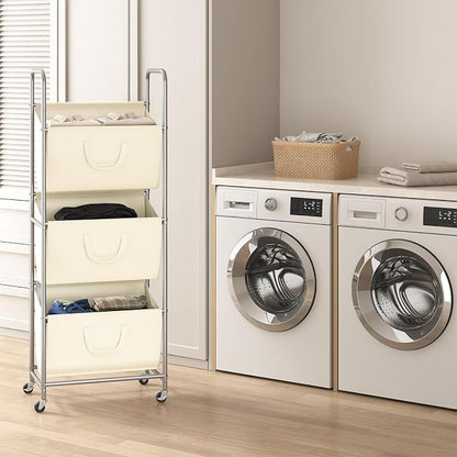 ELYKEN 120L Vertical Rolling Laundry Hamper - Image 8