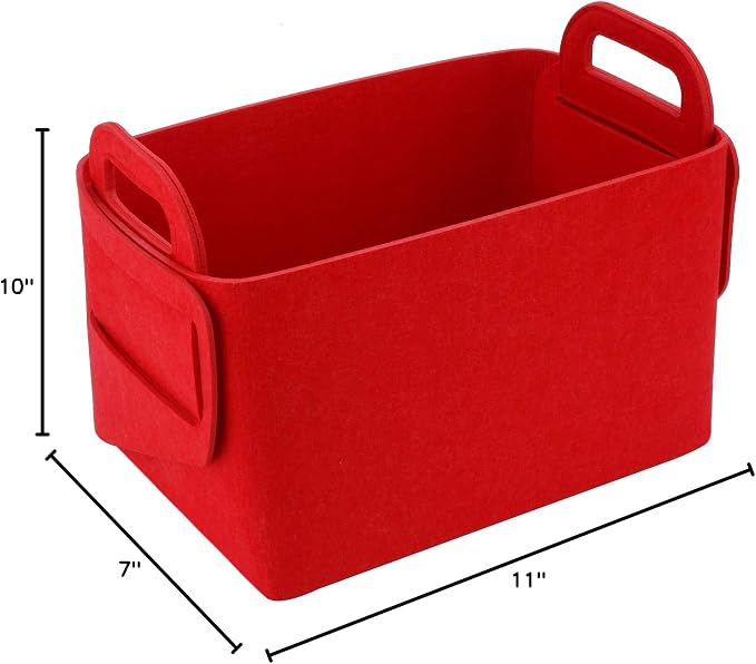 Minoisome Storage Basket Felt Storage Bin Collapsible& Convenient Box Organizer - Image 7