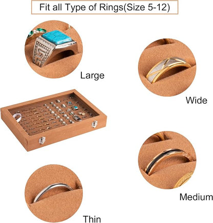 Frebeauty Ring Organizer Tray 100 Slots Ring Holder - Image 4