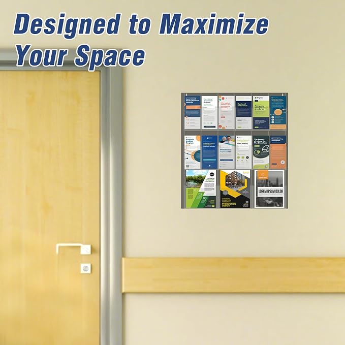 Acrylic Brochure Pamphlet Holder, 3 Magazine Holders and 12 Pamphlet Holders - Image 6