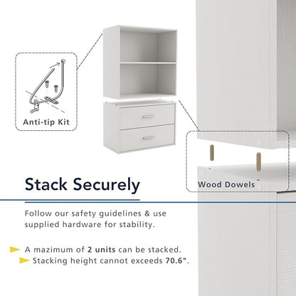 Homes: Inside + Out Apexa 3-Tier Stackable Wood Bookcase - Image 5