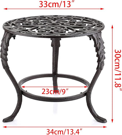 OwnMy Heavy Duty Cast Iron Plant Stand Vintage Iron Flower Pot Holder, Rustic - Image 3