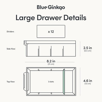 Blue Ginkgo Large 12-Drawer Cabinet – Stackable Clear Organizer - Image 4