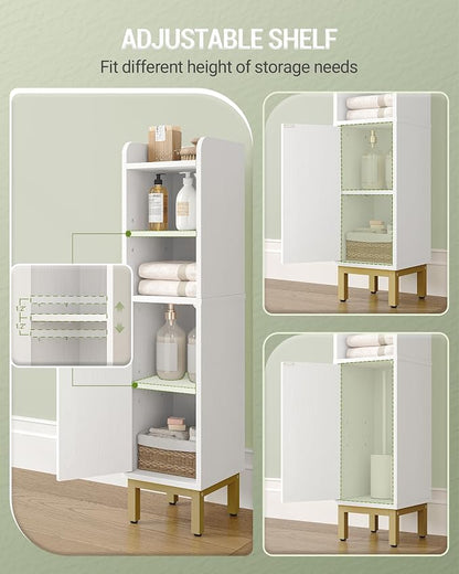 Hzuaneri Bathroom Storage Cabinet, Small Corner Floor Cabinet | Narrow Toilet - Image 6