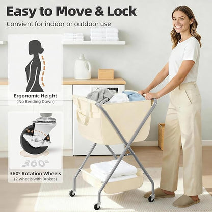 STORAGE MANIAC Collapsible Laundry Cart - Image 5
