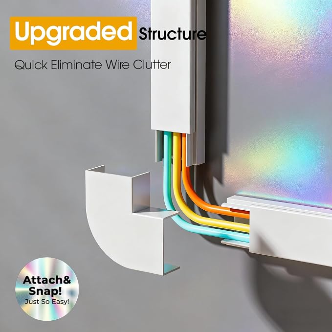 212.6in Cord Covers for 2-3 Wires on Wall, TV Cord Hider Wall, Paintable Cable - Image 5