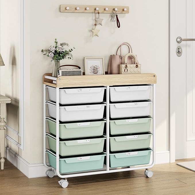 10 Drawer Rolling Storage Cart - Image 7