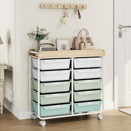 10 Drawer Rolling Storage Cart - Image 7
