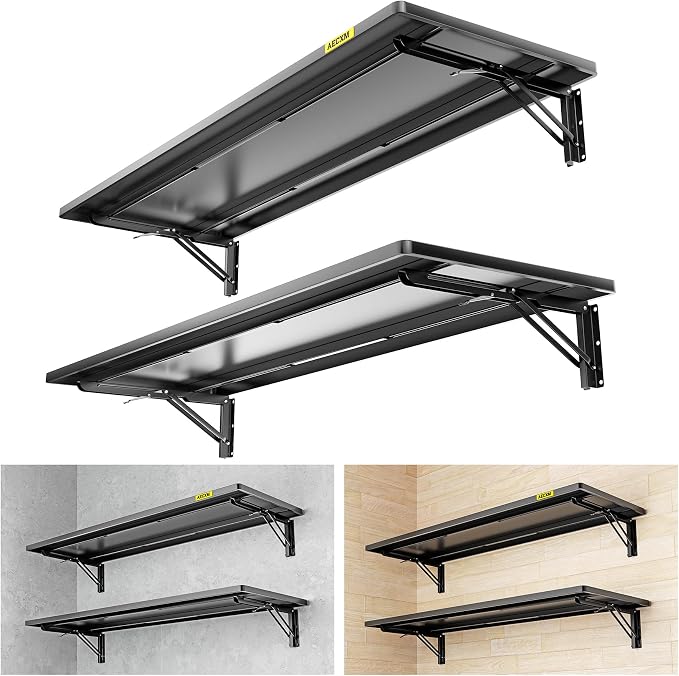 2pack-1.3x4ft Adjustable Rail Type Folding Storage Rack Shelf, Suitable by AECXM