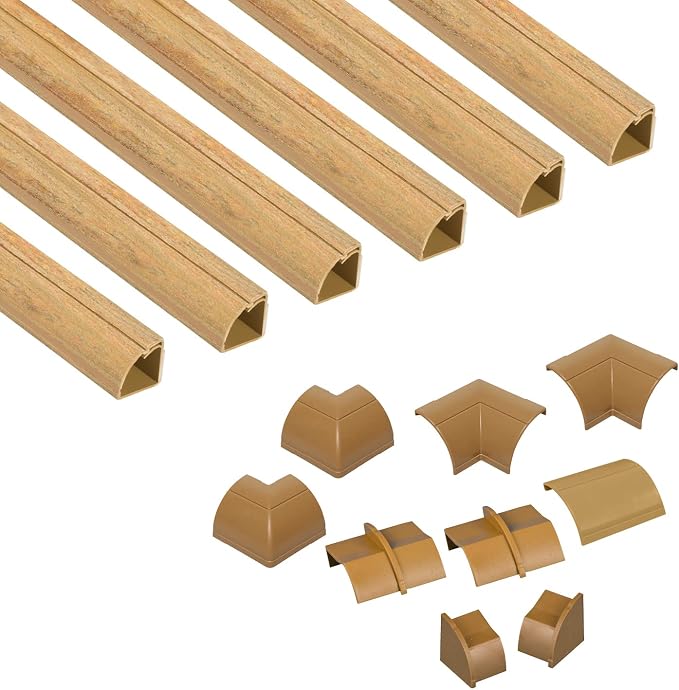 D-Line Cord Cover Kit, 30FT Self-Adhesive Wire Hider, Cable Raceway to Hide by D-LineUSAinc