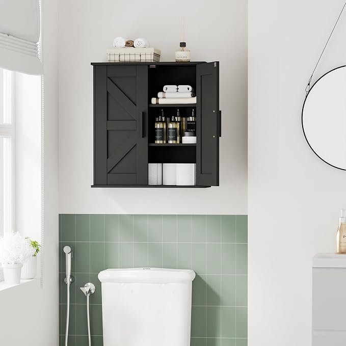 Homleke Bathroom Wall Cabinet, Medicine Cabinet - Image 9