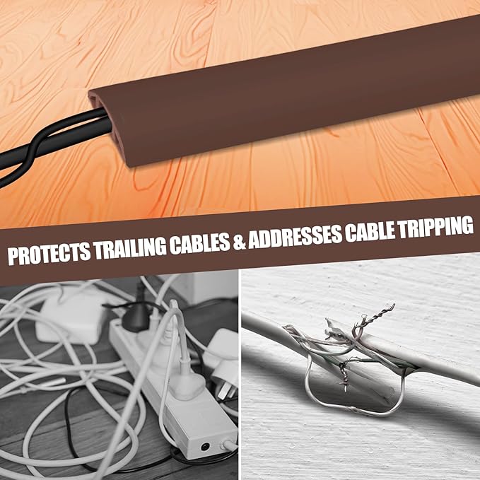 Floor Cord Cover Self Adhesive Cord Hider, 3.3FT Cable Management, Extension - Image 6