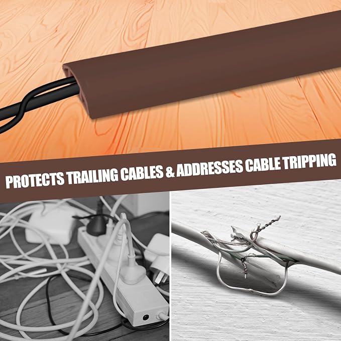 Floor Cord Cover Self Adhesive Cord Hider, 3.3FT Cable Management, Extension - Image 6