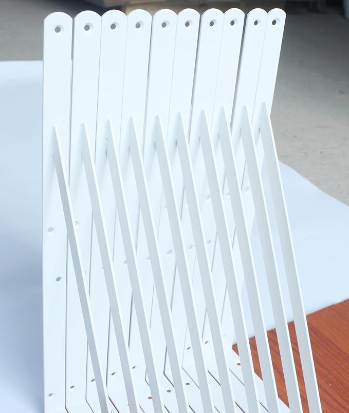 16 Pack L20 x H 12" White Heavy Duty Shelf Brackets - Image 6