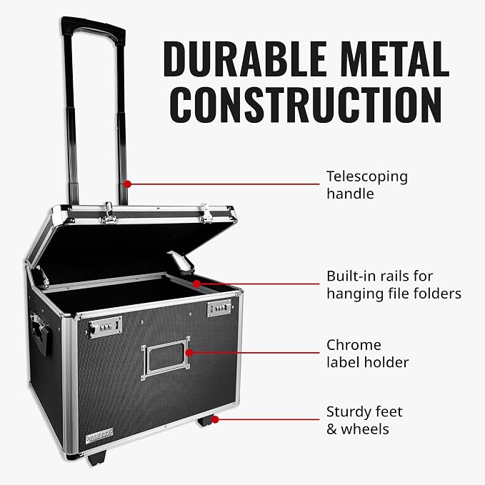Vaultz Portable File Box with Handle - Image 8