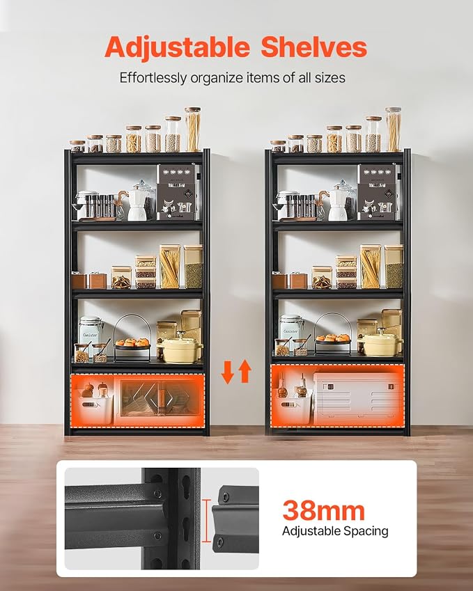 VEVOR Storage Shelves, 2000 lbs, 5 Tier Garage Storage Shelving - Image 5