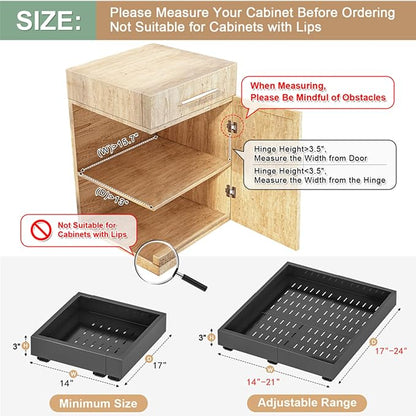 2Pc Pull out Cabinet Organizer, Depth Expandable - Image 2