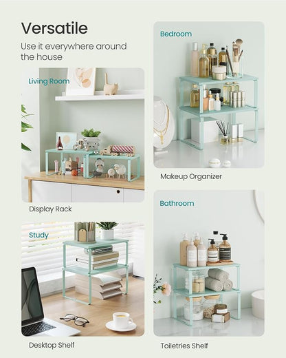 SONGMICS Cabinet Organizer Shelf, Kitchen Storage, Spice Rack, Expandable - Image 5