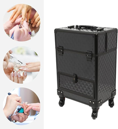 Professional Rolling Makeup Train Case - Image 9