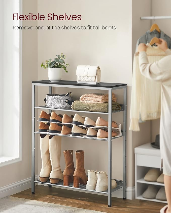 VASAGLE Shoe Rack for Entryway, Freestanding, Adjustable, Industrial | 5-Tier - Image 5