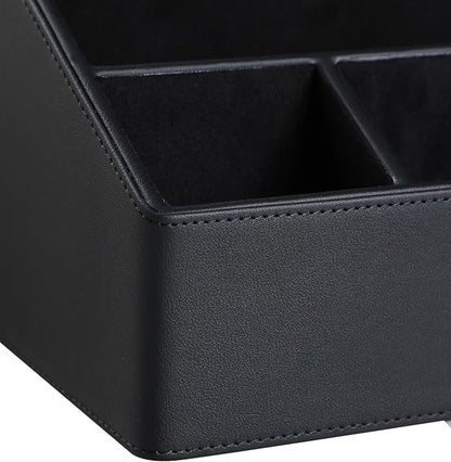 PU Leather Desk Organizer, Luxury Remote Control Holder - Image 7
