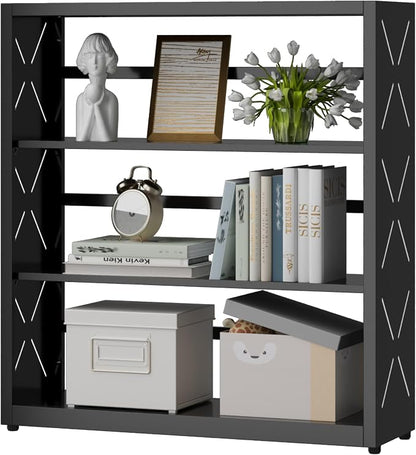 3 Tier Bookcase, Industrial Bookshelf, Home Office Bookcase Shelf Storage by Steeloong