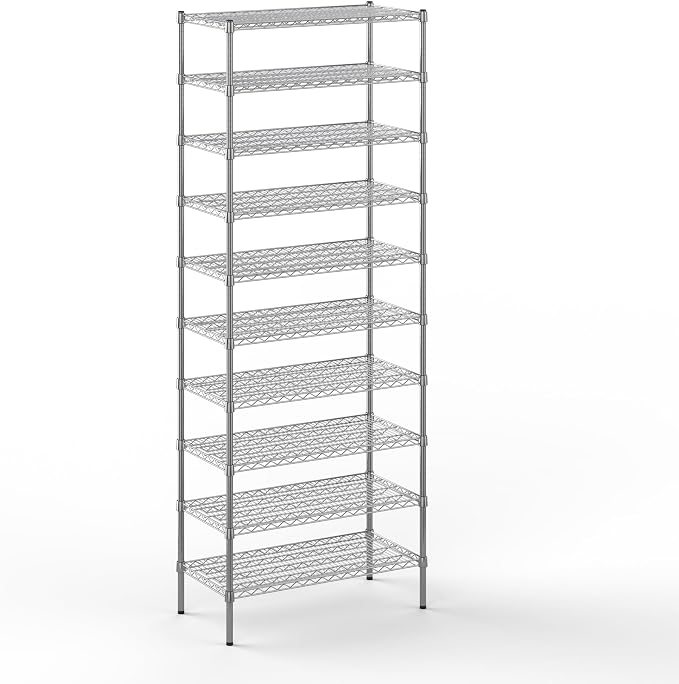 18" Deep x 36" Wide x 96" Height Wire Shelving Kit | 10-Tier | NSF Commercial by Regal+Altair