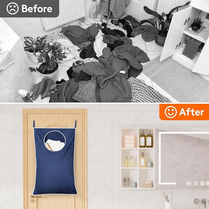 Lifewit 1 Pack Over Door Laundry Hamper, Large Collapsible Hanging Laundry - Image 7