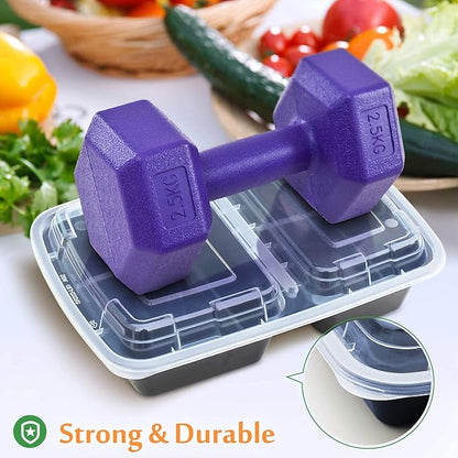 Enther Meal Prep Containers 2 Compartment - Image 6