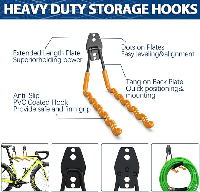 3-H Garage Wall Hooks 31 Pack, Garage Hooks Heavy Duty - Image 4