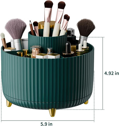 360° Rotate Makeup Brush Holder Organizer, Makeup Organizers Countertop - Image 4