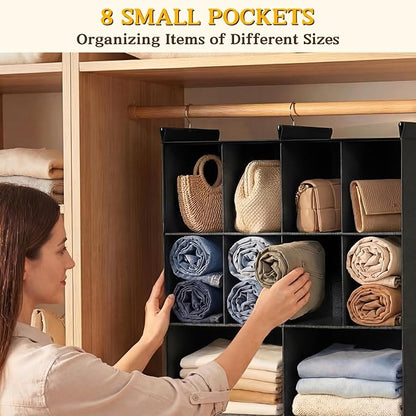 Ofiray-home 3 Tier Hanging Closet Organizer, 10 Compartments Sweater Organizer - Image 5