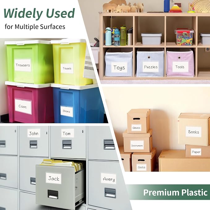 NIUBIER Storage Bin Labels, for 4×6 in Card | Removable Tote Label Stickers - Image 4