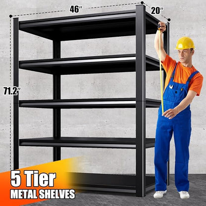 71.2''H Storage Shelves, 3000lbs Garage Shelving, Adjustable Heavy Duty - Image 3