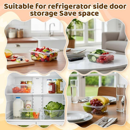 Cheese Container for Refrigerator 2 Pcs Reusable Sliced Cheese Container Clear - Image 4