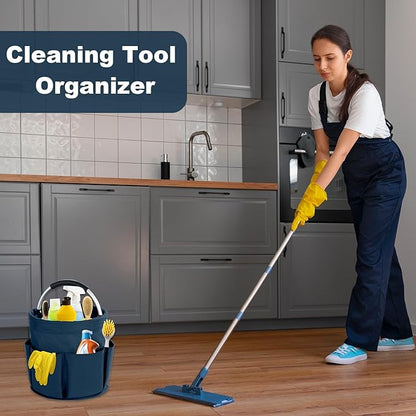 17L Cleaning Caddy with Handle, Cleaning Supplies Organizer, Foldable Storage - Image 2