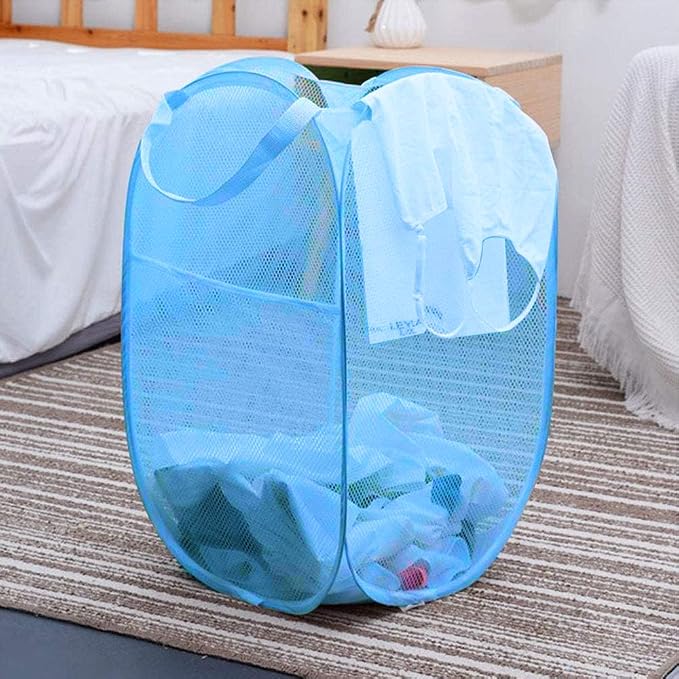 Larpur Pack of 2 Pop up Laundry Hampers, Collapsible Laundry Baskets, Portable - Image 4