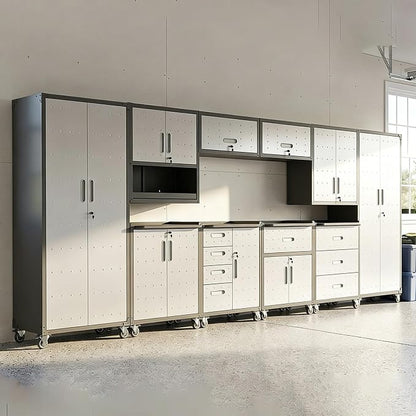 10-Piece Heavy Duty Steel Garage Cabinet System | All-in-One Modular Garage by VIYET