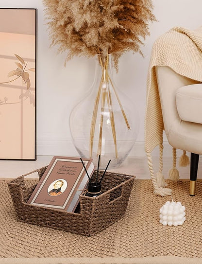 StorageWorks Round Paper Rope Woven Basket - Image 6