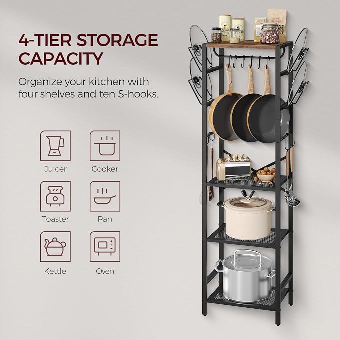 4-Tier Pot Rack, Pots and Pans Organizerand - Image 5