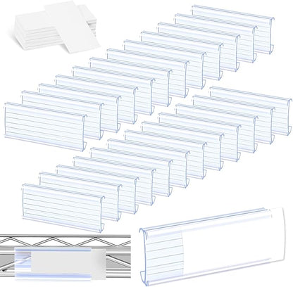 100 Pcs Label Holder Shelf Labels, Wire Shelf Label Holder by collwait