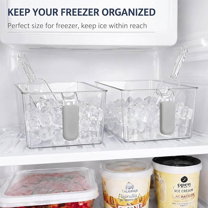 Havawish 2 Set Clear Ice Storage Bin Bucket - Image 5