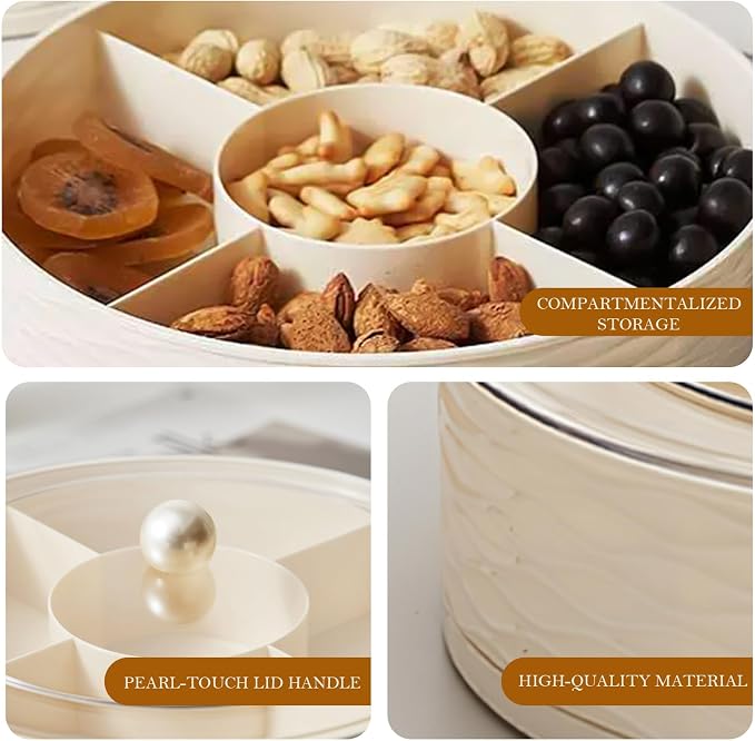 Modern Luxury Snack Box with Lid – Elegant Dry Fruit, Nut & Candy Organizer Tray - Image 3