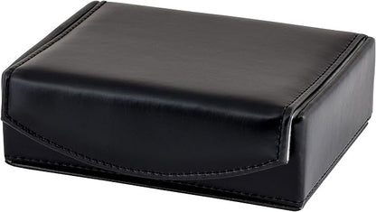Mens Leather Travel Cufflinks Ring Storage Box Case Includes 2 Sets Metal - Image 2