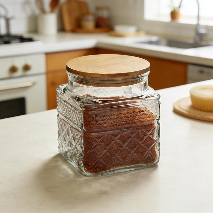 Prettidecor Glass Storage Jars, 38 FL OZ Airtight Canisters - Image 5
