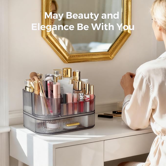 Delamu Makeup Organizer for Vanity - Image 8