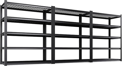 3Pack-78 ''H Storage Shelves, 45.6‘’W Garage Shelving, Adjustable Garage Shelves by KORVENA